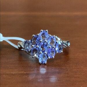 NWT JTV 925 silver 1.3 carats tanzanite ring size 7